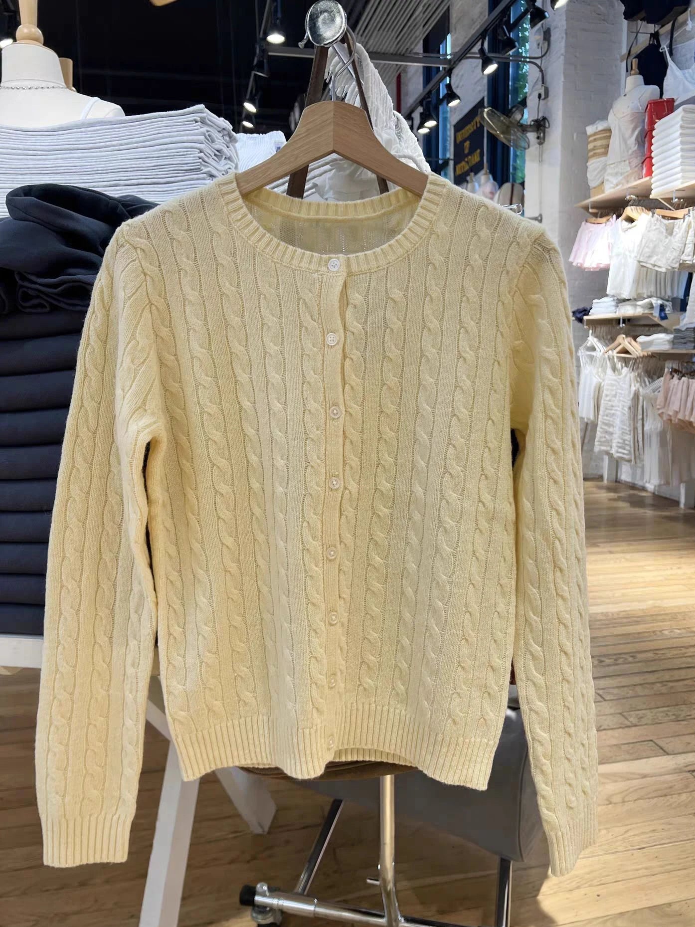 Twisted Flower Solid Sweater Cardigan Autumn Long Sleeve O-neck Single Breasted Cotton Knitwear Casual All-match Sweet Sweaters