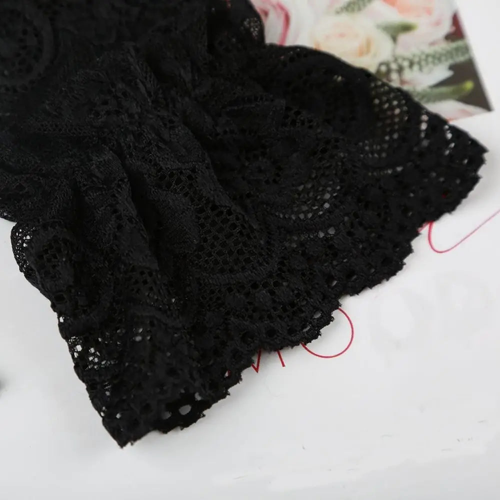 1Pair Sun Protection Arm Cover Scar Cover Sweater Decorative Detachable Sleeve Cuffs Fake Sleeve Lace Cuffs Ruffles Elbow Sleeve