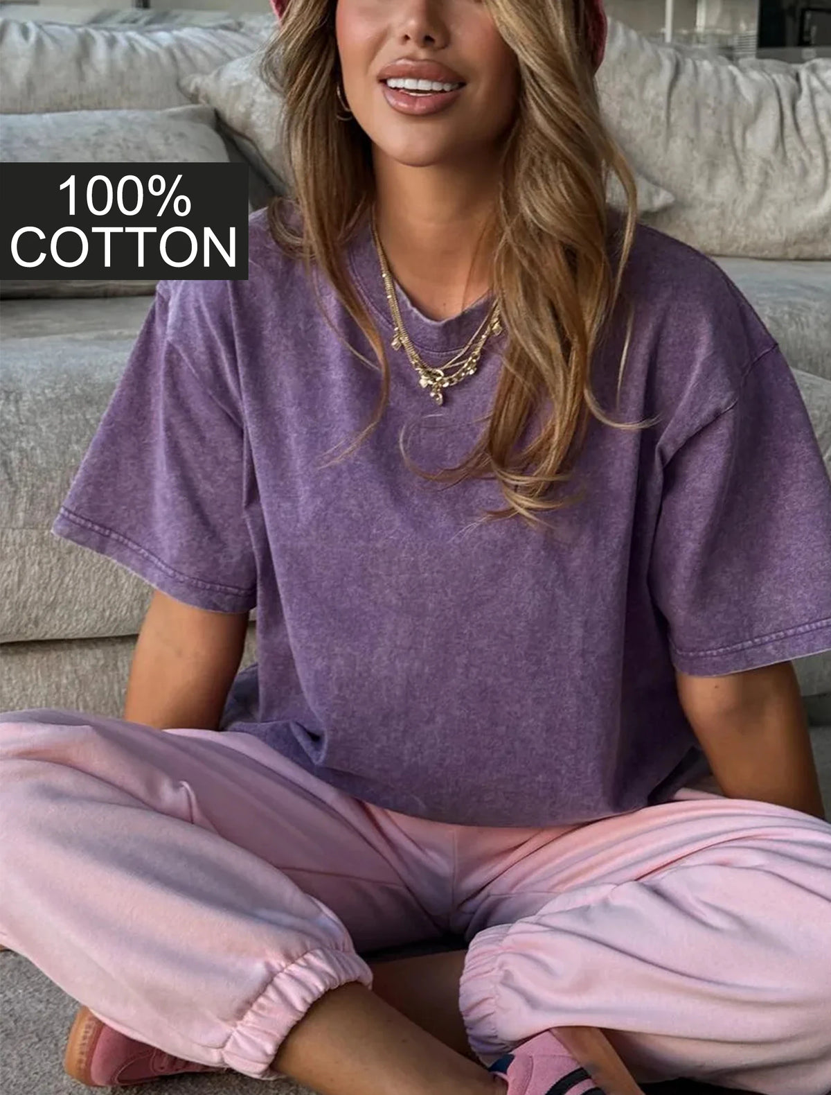 Washed Vintage O-Neck T-Shirt | Inspired by Hande Erçel