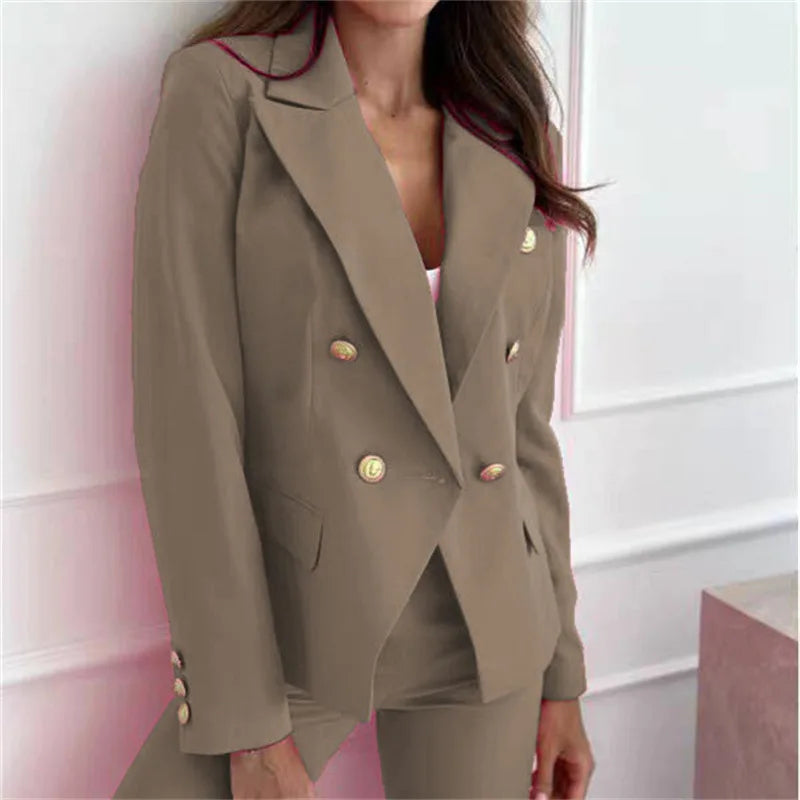 Spring 2025 Women's Casual Style Polyester Suit Jacket Korean Version White Enhancing British Style Slimming Effect