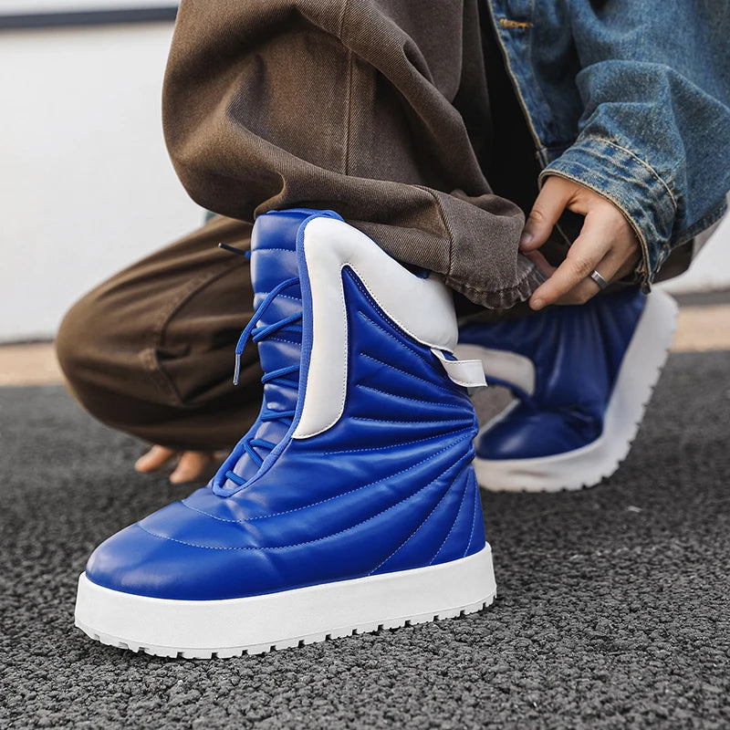 Men Boots 2025 New Winter Slippers Warm Men Shoes Waterproof Non-Slip Plush Sneakers Male Tenis Shoes Boots Men Sneakers Winter