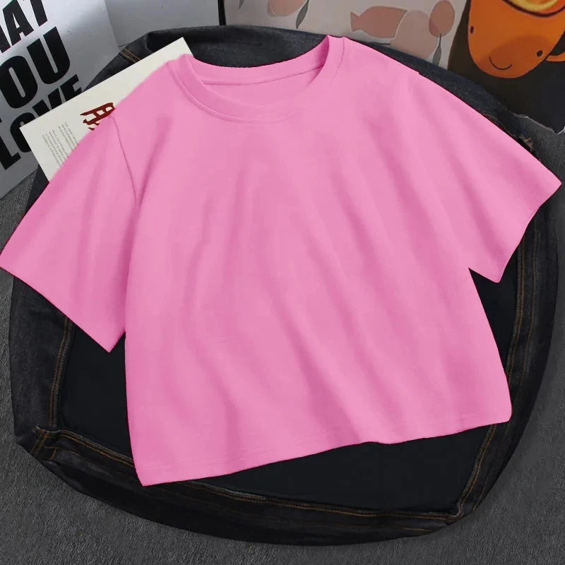 Solid O-Neck Short Sleeve Cotton Tee | Inspired by Hande Erçel