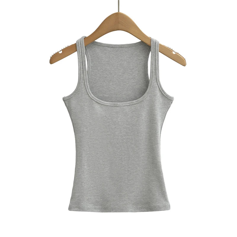 Square Neck Sculpted Tank Top | Inspired by Zeynep Oktay