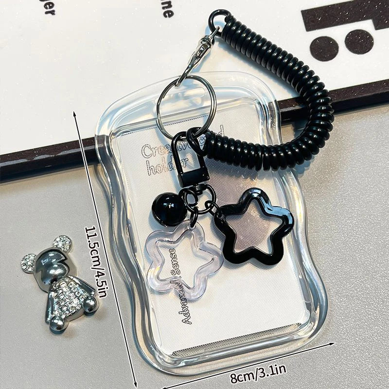 Kpop Photocard Holder Binder Photo Card Holder 3inch Idol Binder Photocard Display Keychain Protective Cover Photo Albums