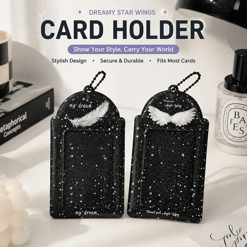 Ins Photocards Holder Photocard Display Cover Idol Cards Protective Sleeves Kpop Idol Star Photo Card Keychains ID Card Holder