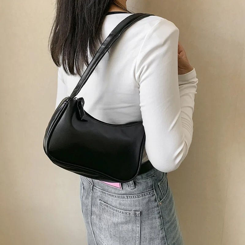 Soft PU Leather Baguette Shoulder Bag | Inspired by Hande Erçel