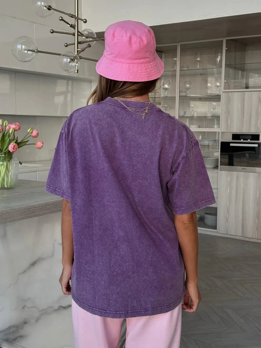 Washed Vintage O-Neck T-Shirt | Inspired by Hande Erçel