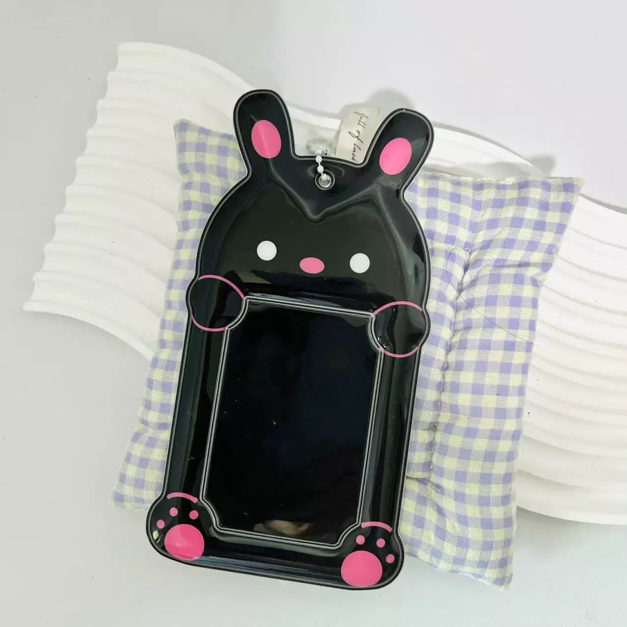 Cartoon Rabbit Photocard Holder Keychain Photo Card Holders 2.9x3.9 Inch ID Badge Holder Bus Card Credit ID Bank Card Holder