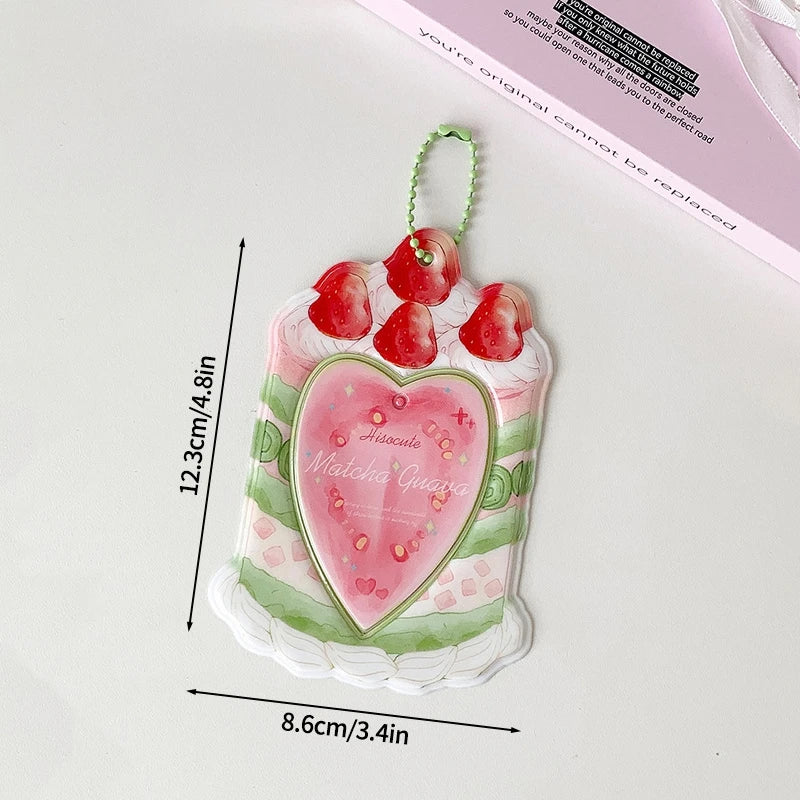 Ins Photocards Holder Photocard Display Cover Idol Cards Protective Sleeves Kpop Idol Star Photo Card Keychains ID Card Holder