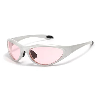 Ladies Trend Sun Glasses 2025 Fashion Designer Women's Sunglasses Y2K Sport Man UV400 Eyewear Female Shades Pink White Oculos