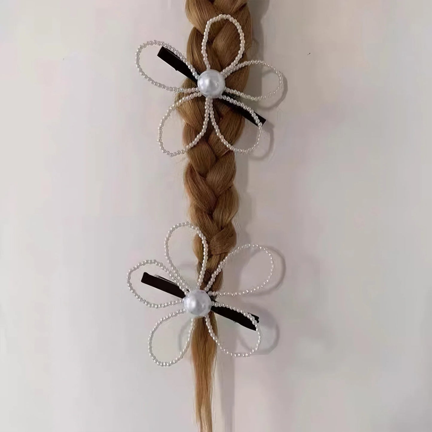 1pcs Pearl Flower Hair Clip Side Bangs Barrettes for Women Girls Non Slip Hairpin Hair Accessories