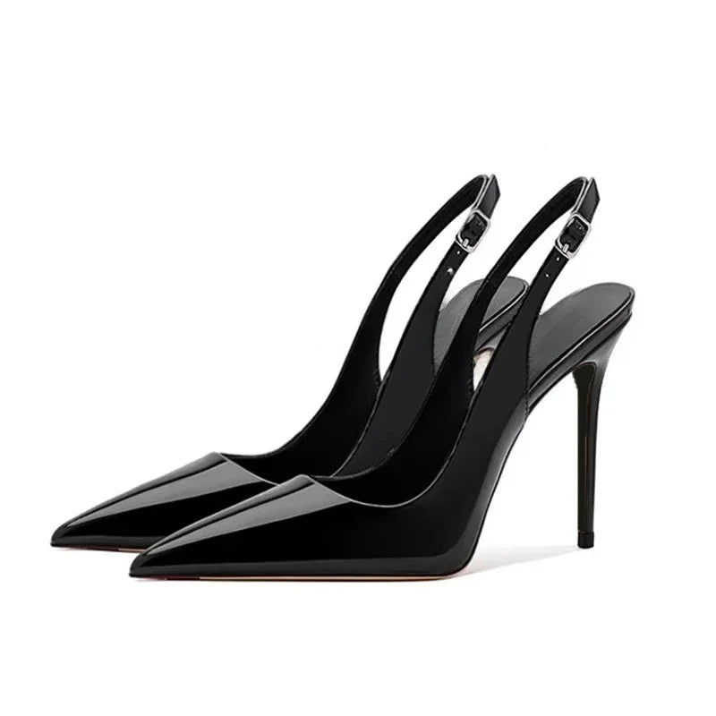 Super High Stiletto Pointed Toe Slingback Pumps | Inspired by Esra Bilgiç