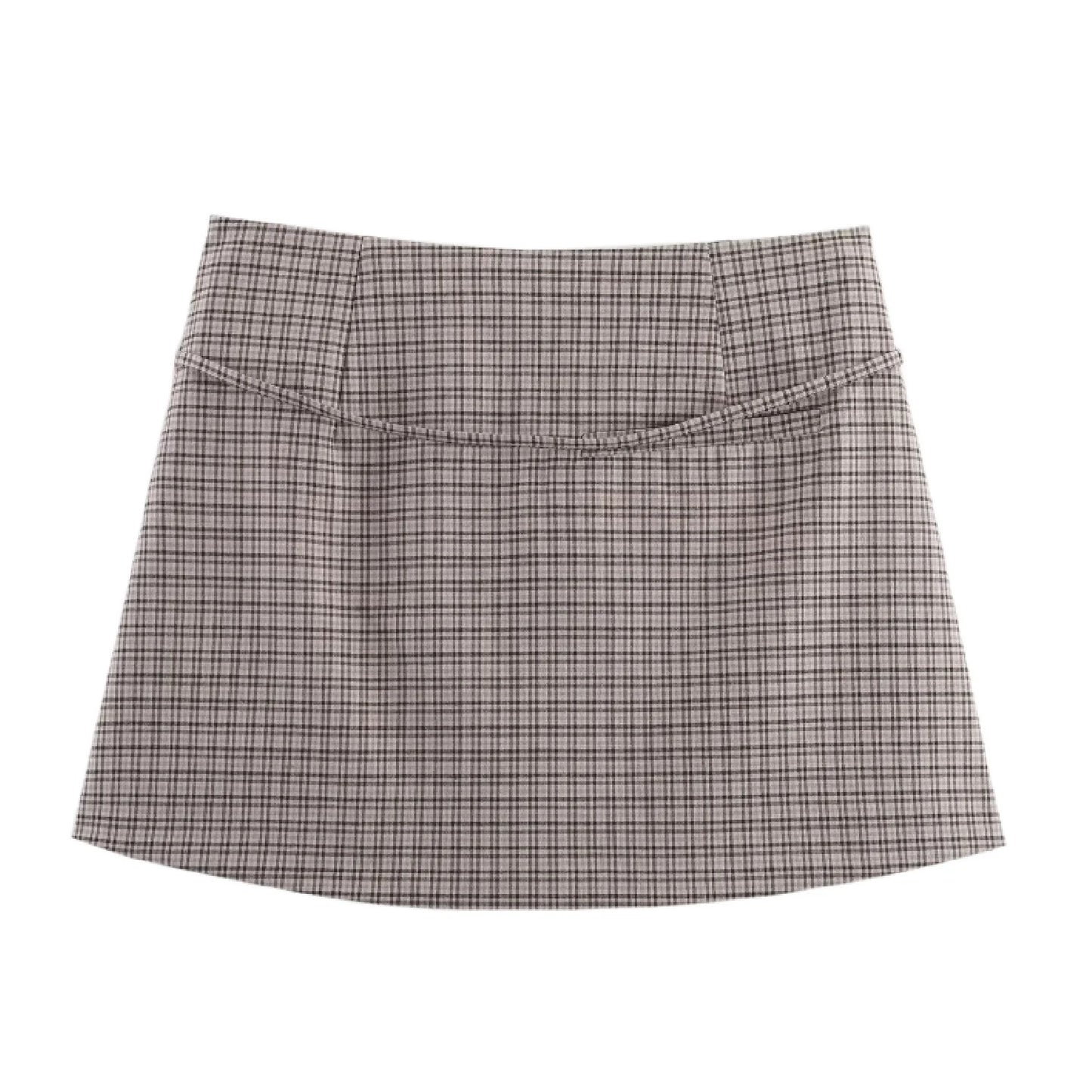 Spring Summer Women A Line Mini Skirt High Waist Solid Elegant Slim Fit Commute Skirt with Belt Office Lady Female