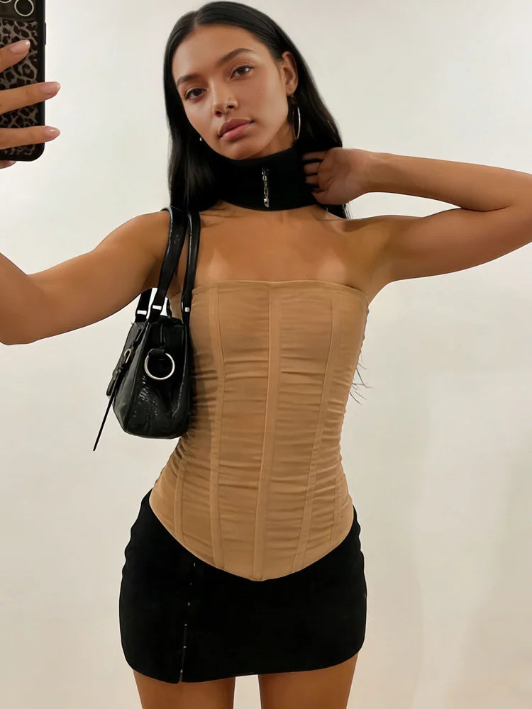 Mesh Backless Tank Top | Inspired by Hilal