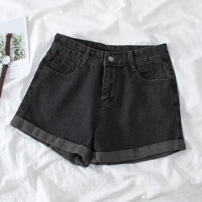 Summer Female Classic Korean Thin Jeans Women Fashion High Waist Short Pants Hot Sale Girls Casual Denim Shorts