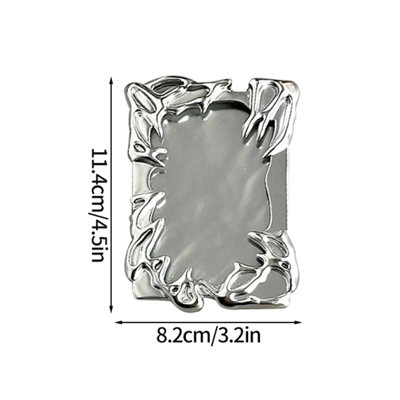 Electroplate Photocard Holder Kpop Photo Card Frame Idol Photo Display Stand Kpop Photo Card Protector Storage Packaging Box