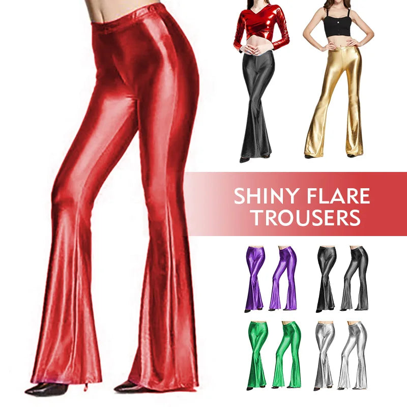 Metallic Flare Trousers | Asli