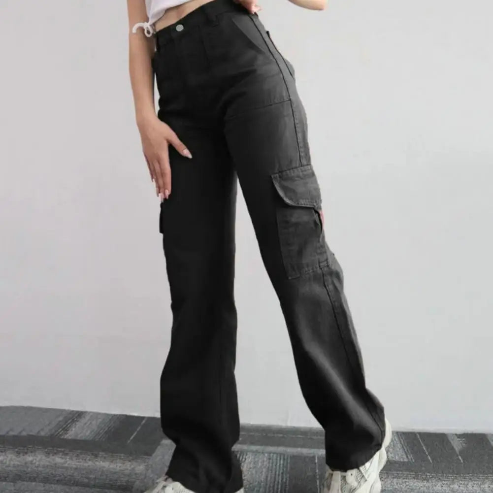 Mid-Rise Straight Leg Cargo Pants with Multi Pockets | Inspired by Özge Törer