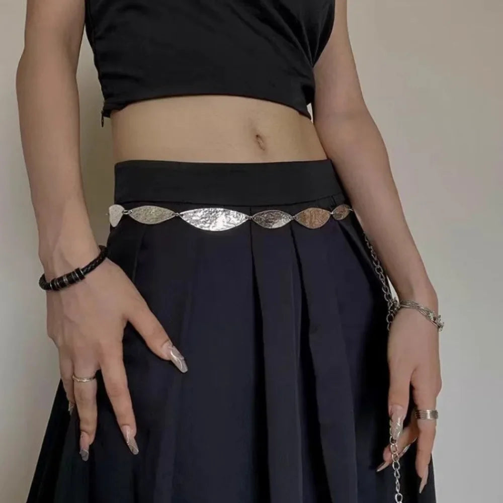 Sexy Silver Waist Chain Accessories Ethnic Design Retro Women's Belt Chain Metal Chain Belly Chain for Women