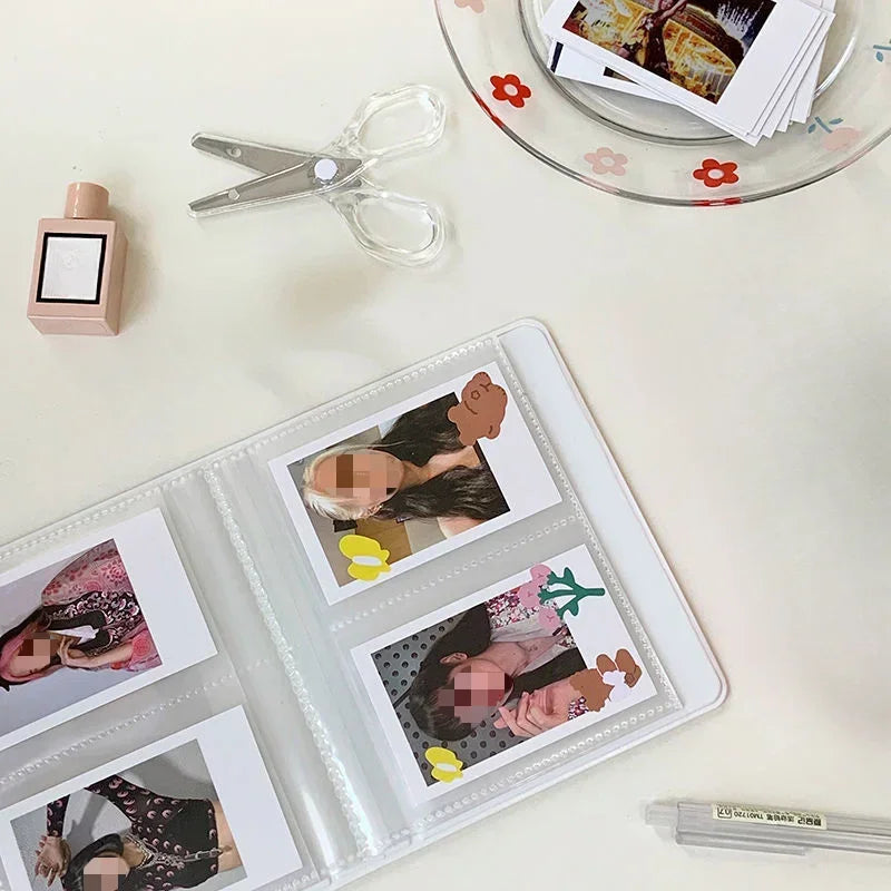 64 Pockets 3 Inch Mini Photo Album Hollow Out Film Photo Albums Photocard Name Card Storage Collect Album  фотоальбом