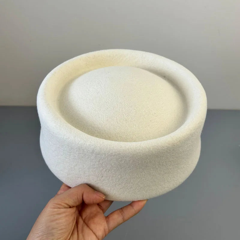 New Britain Elegant 100% Wool Felt Blocked Berets for Women Kids Bread Pumpkin Fedoras Ladies Autumn Winter Simple Painter Hat