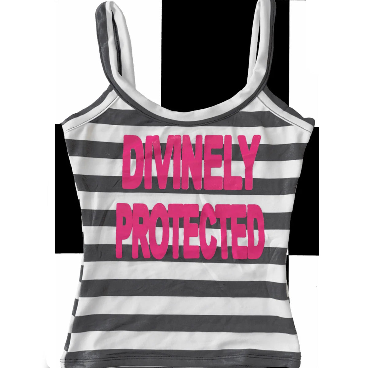Y2K Striped Letter Print Cami Top | Inspired by Karina
