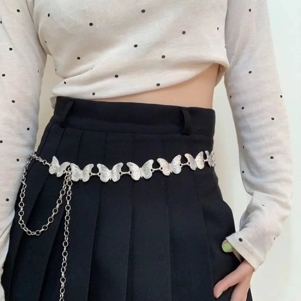 Sexy Silver Waist Chain Accessories Ethnic Design Retro Women's Belt Chain Metal Chain Belly Chain for Women