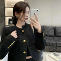 Faux Wool Single-Breasted Short Coat | Inspired by Lisa