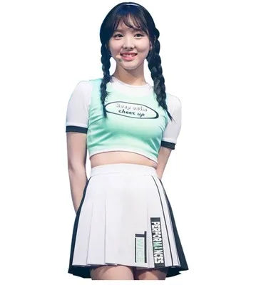 Twice Nayeon Kpop Stage Outfit Cheerleading Performance Uniform Rave Festival Clothing Women Dance Costume Gogo Dancer DJ DS