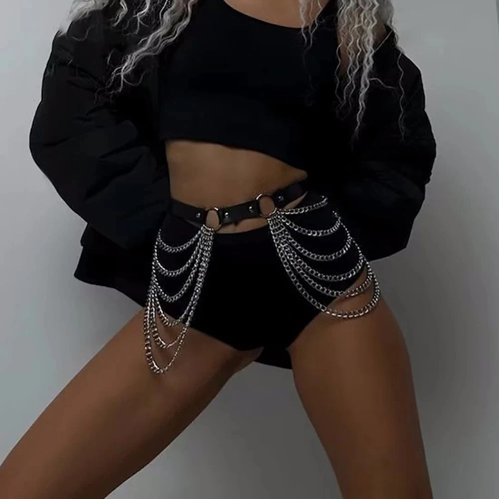 Gothic PU Leather Fringe Belt | Inspired by Özlem