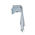 Irregular Beaded Denim Mini Skirt | Inspired by Manon