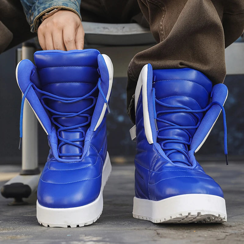 Men Boots 2025 New Winter Slippers Warm Men Shoes Waterproof Non-Slip Plush Sneakers Male Tenis Shoes Boots Men Sneakers Winter