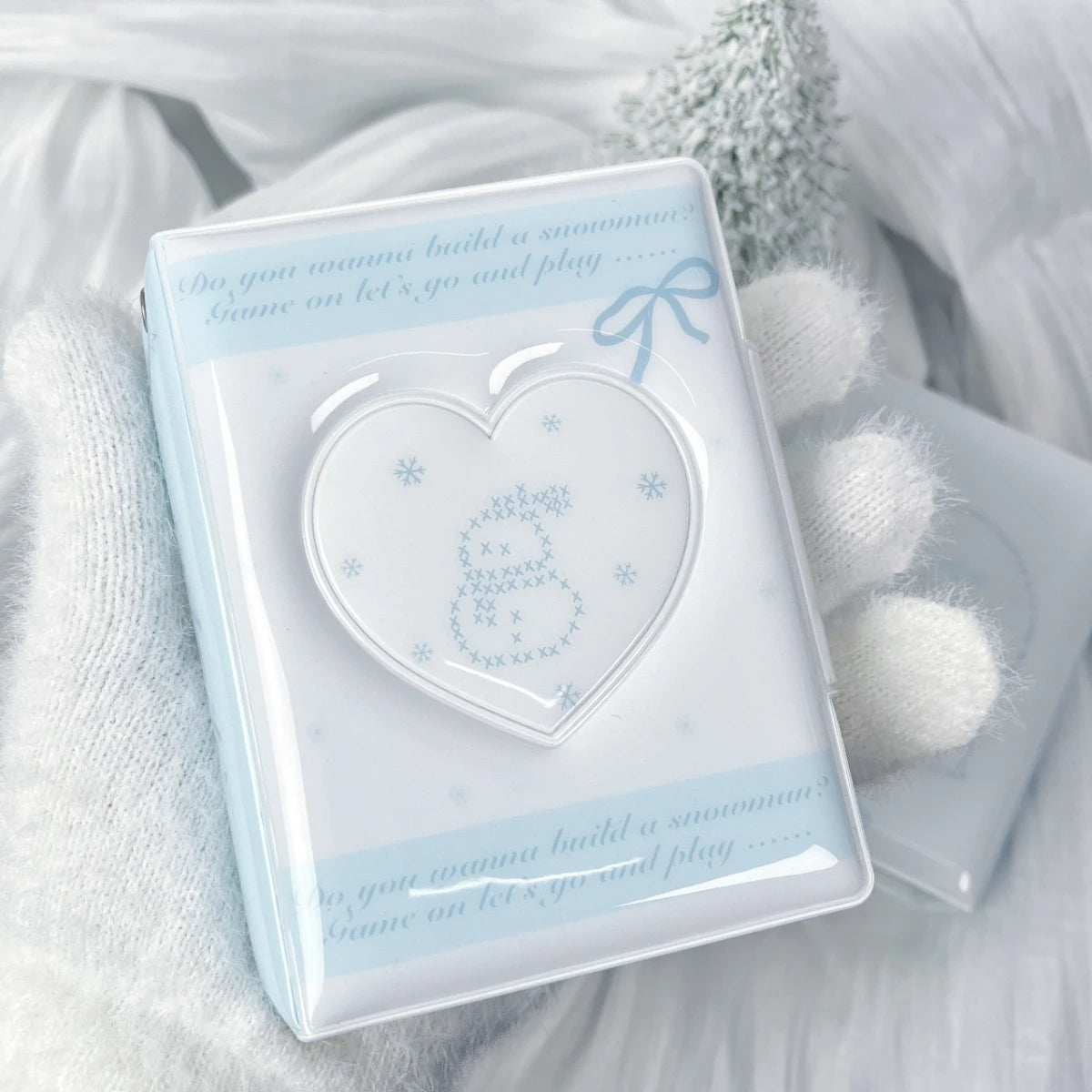 Love Snowman Crystal Ball Photo Card Bag Mini Album 3-3.5 In Celebrity Album Cardbook Suitable Celebrity Small Card Coll