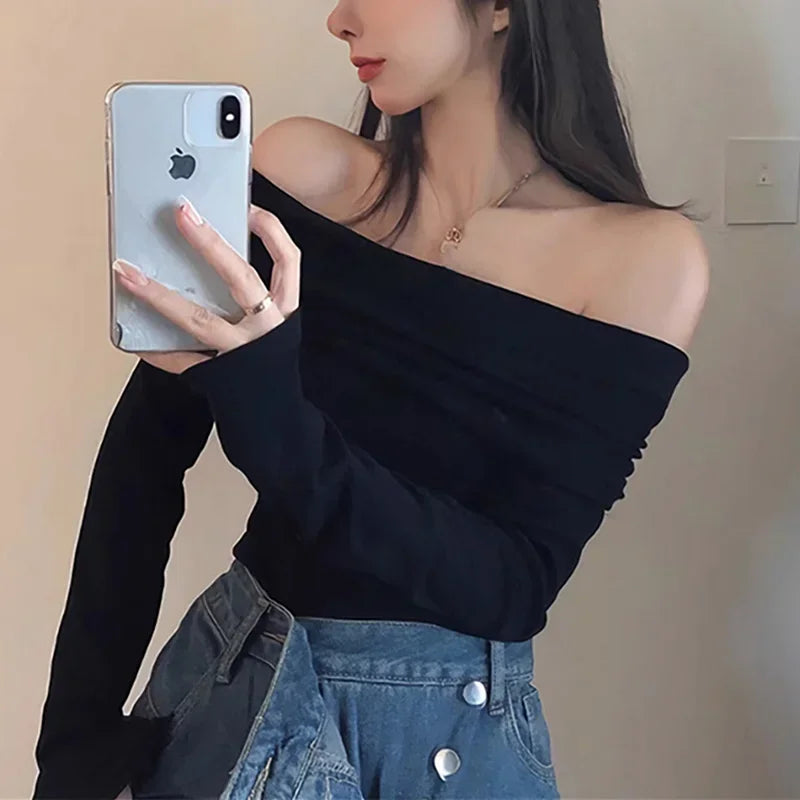 Off Shoulder Knit Crop Top | Suzy