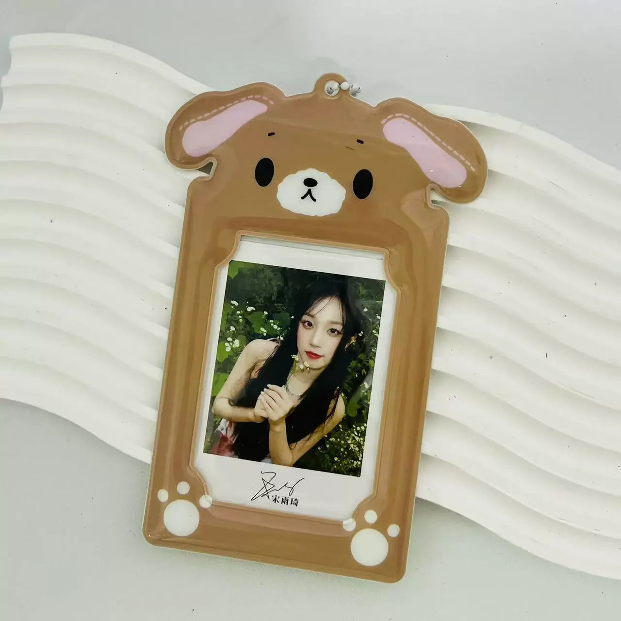 Cartoon Rabbit Photocard Holder Keychain Photo Card Holders 2.9x3.9 Inch ID Badge Holder Bus Card Credit ID Bank Card Holder