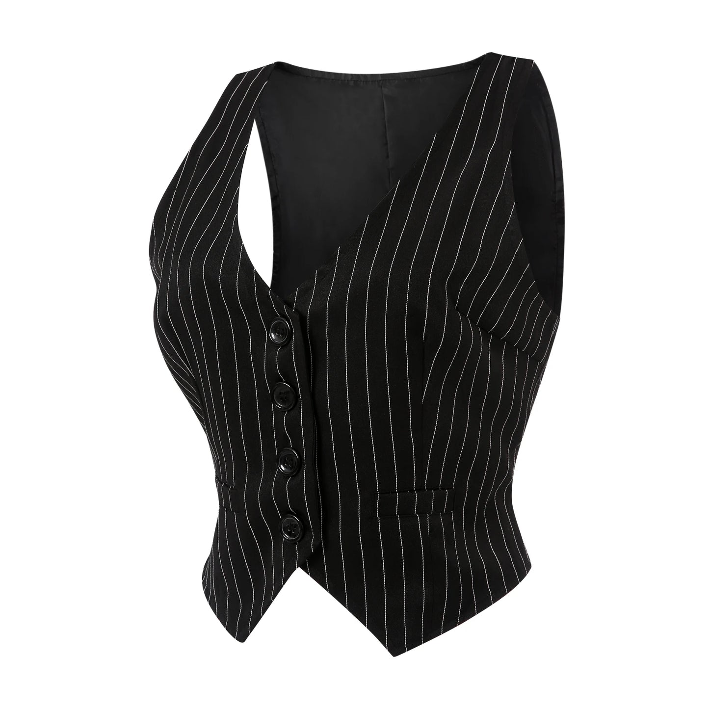 Captivating Women's New Sexy Y2k Female Waistcoat, Solid Color Striped V-Neck Sleeveless Tops Blouse Vest for Summer Dailywear