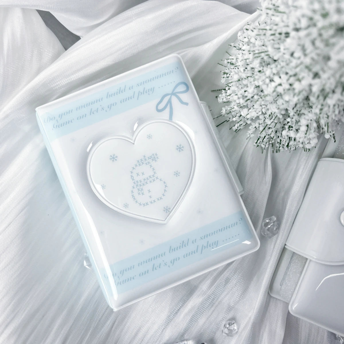 Love Snowman Crystal Ball Photo Card Bag Mini Album 3-3.5 In Celebrity Album Cardbook Suitable Celebrity Small Card Coll