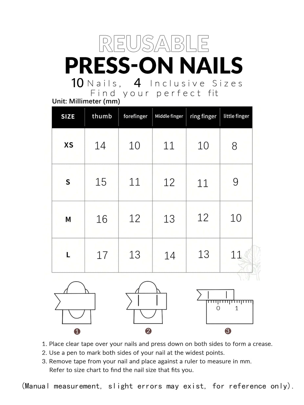 Milky White Angel Clover Star Press-On Nails