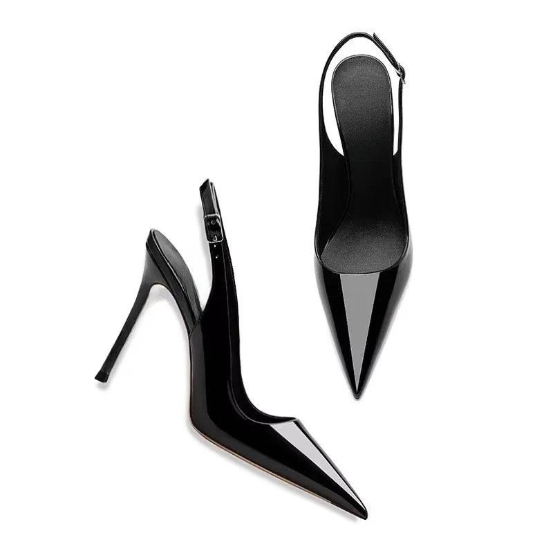 Super High Stiletto Pointed Toe Slingback Pumps | Inspired by Esra Bilgiç