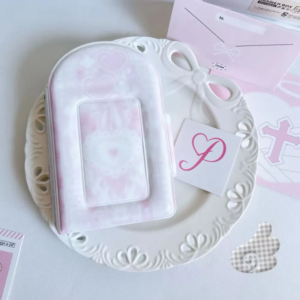 High Quality 3 Inch Photocard Binder Album 32 Pockets Sweet Mini Photo Album PP Kpop Photo Card Book Holder