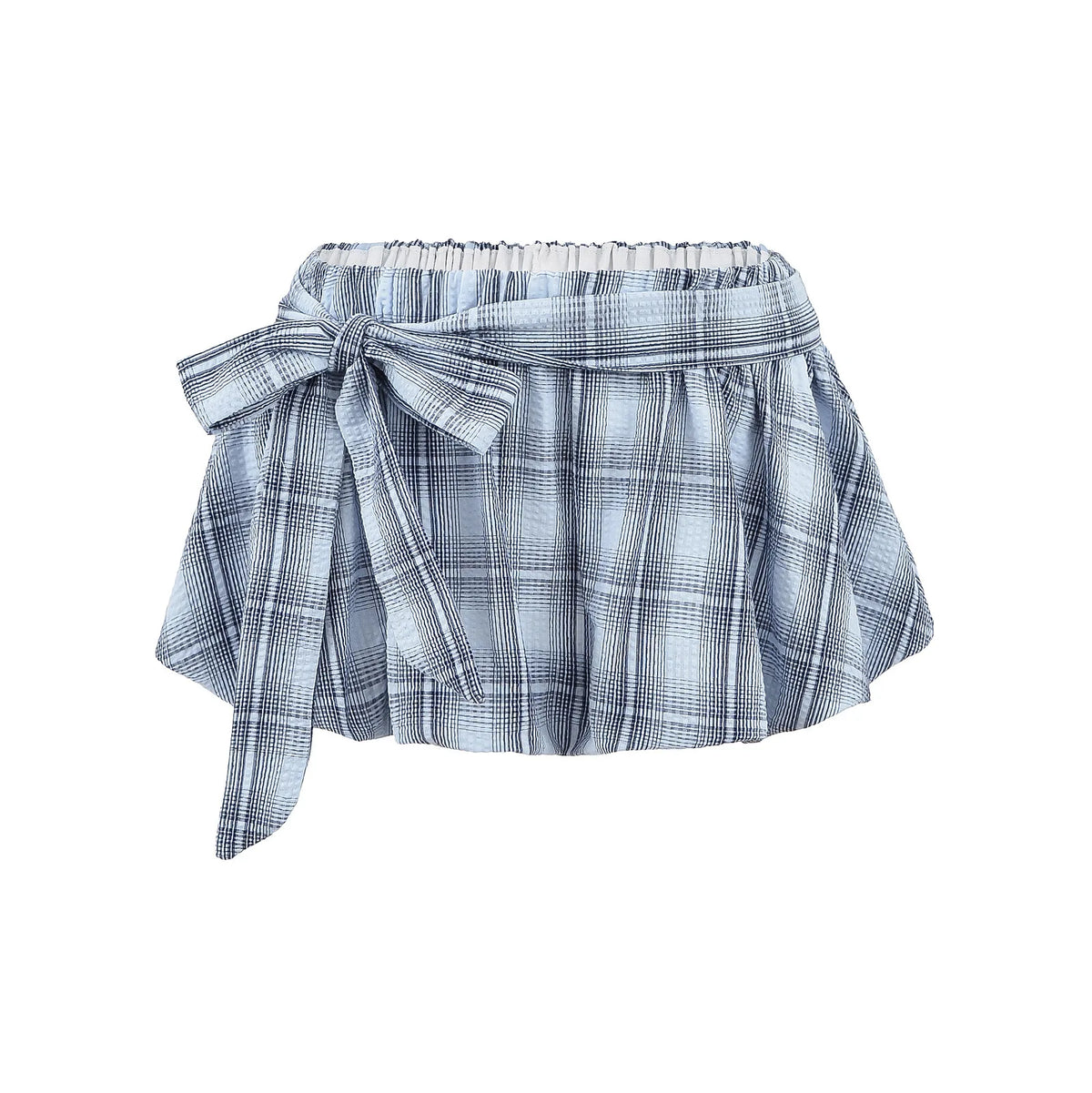 Y2K Plaid Halter Top & Fluffy Mini Skirt 2-Piece Set | Inspired by Sophia