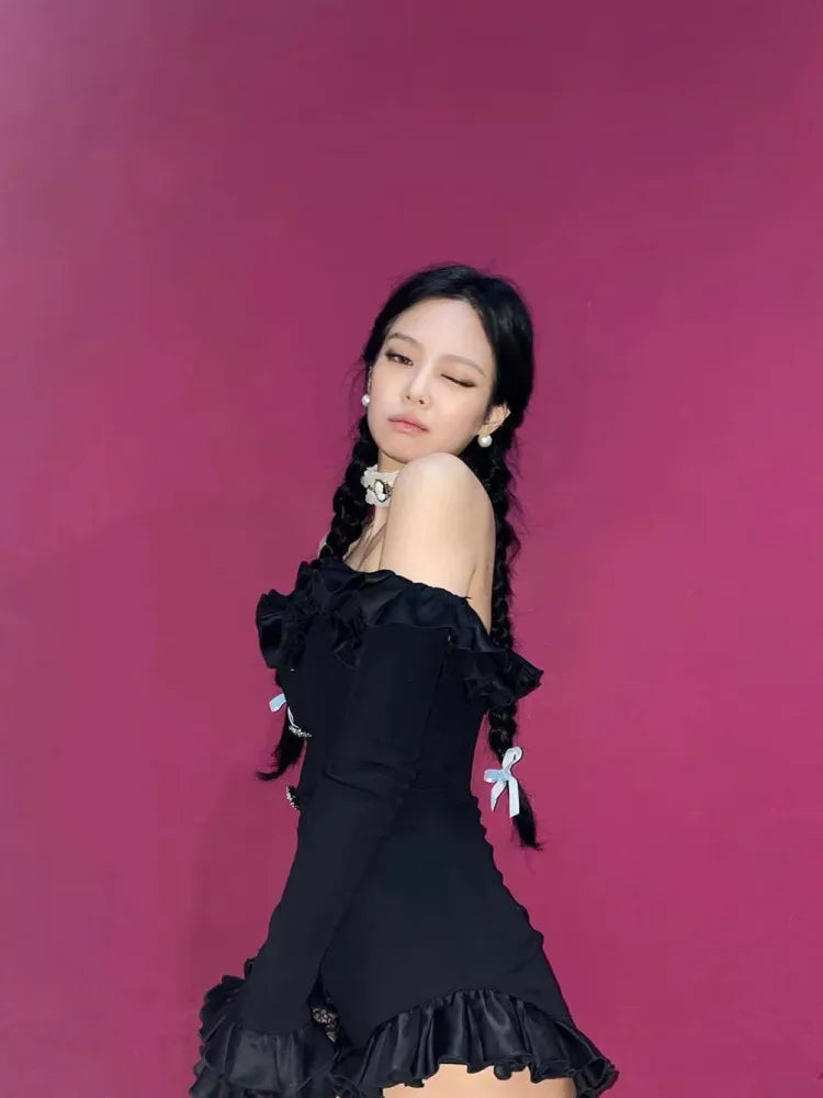 Jennie Kpop Outfit Stage Dance Costume Rave Festival Clothes Show Gogo Dancer DJ DS Bodysuit Women Pole Dance Clothing