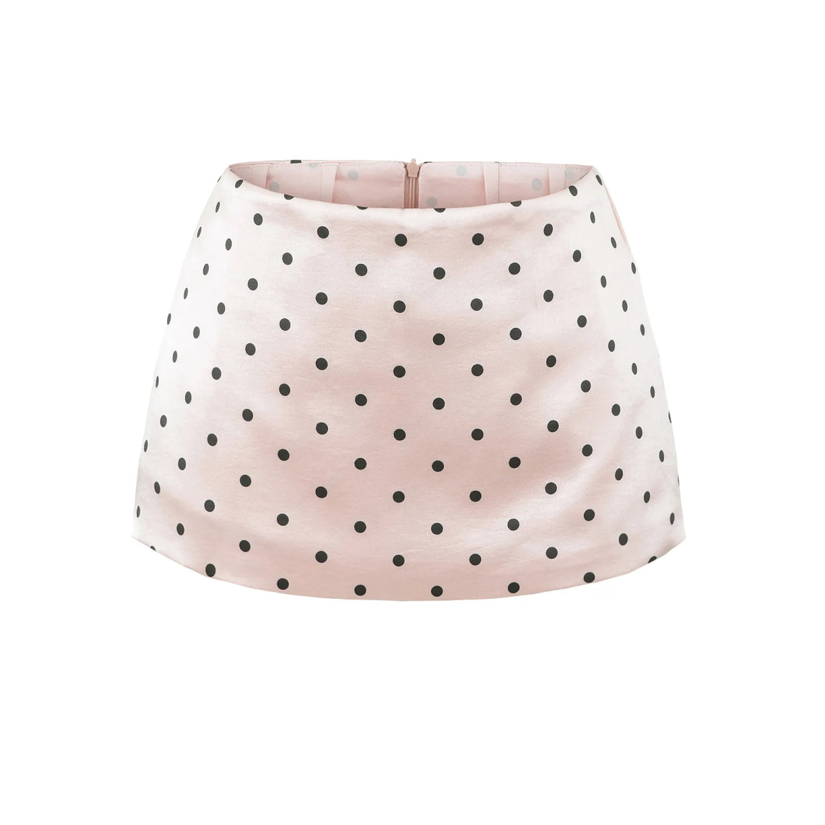 Polka Dot Satin Mini Skirt | Suzy