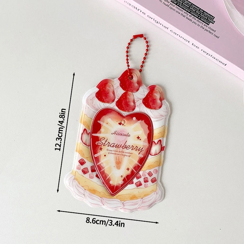 Kpop Photocard Holder PU Leather Photo Card Holder Idol Photocards Cover ID Card Sleeves Bag Charms Keychain Photo Album