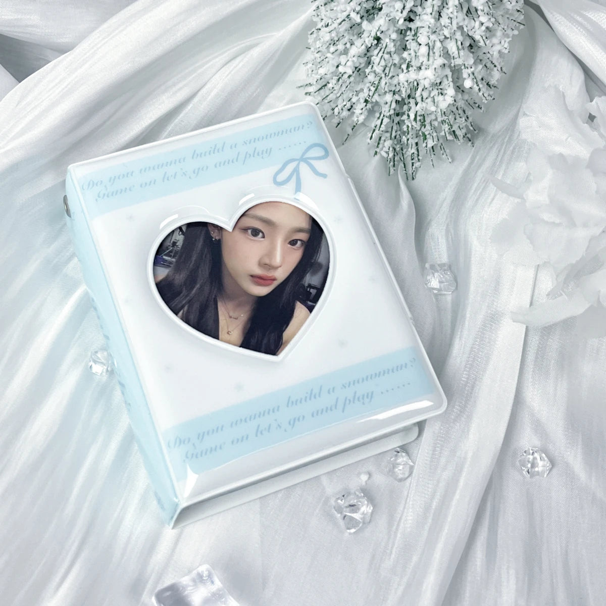 Love Snowman Crystal Ball Photo Card Bag Mini Album 3-3.5 In Celebrity Album Cardbook Suitable Celebrity Small Card Coll