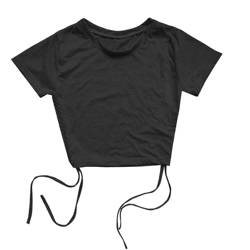 Sexy Fitness Sportswear Top Women's Short Sleeve Running Tight T-shirt Cross-Border Multicolor Breathtaking Gymnastics Shirt