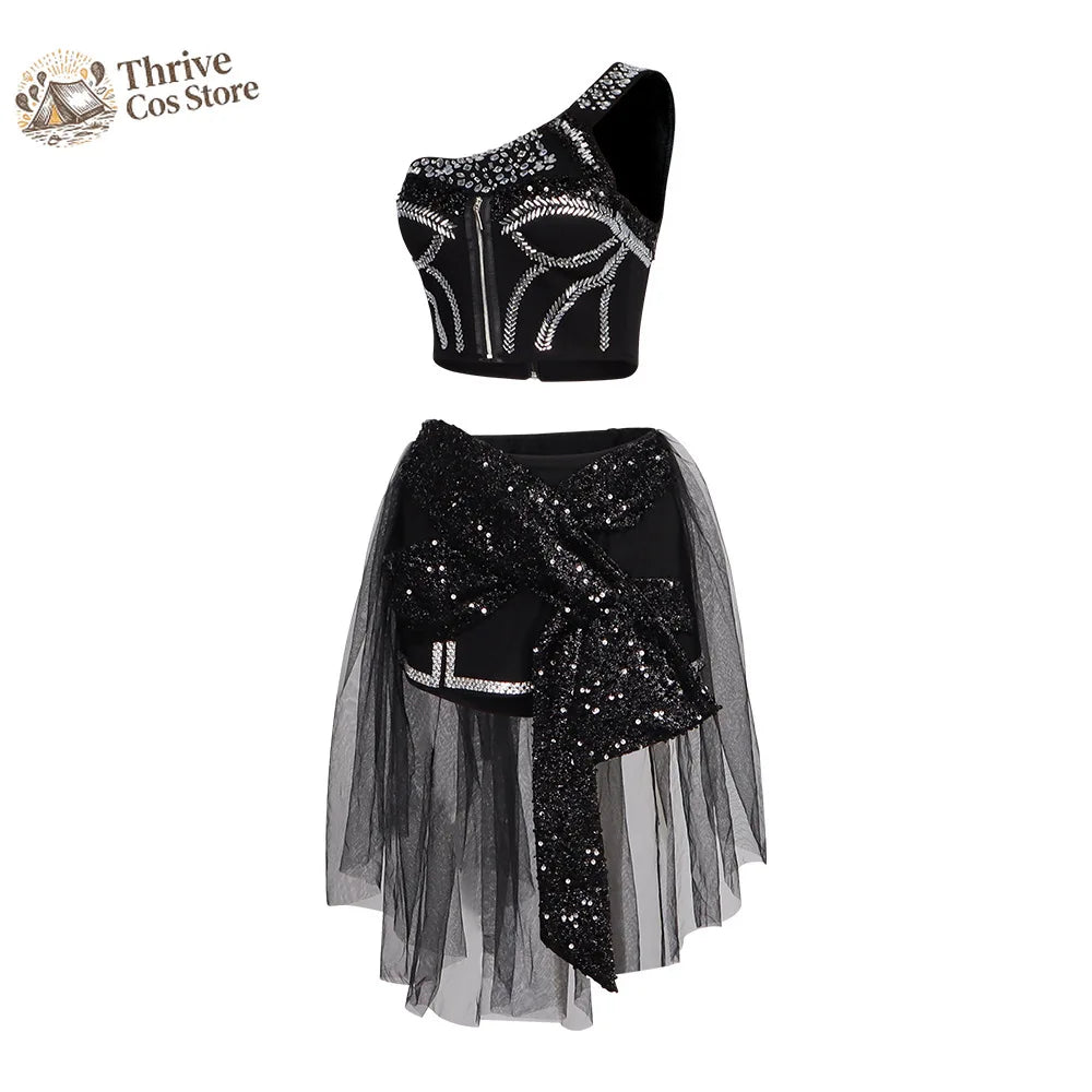 Celebrity Style Women's Singing Costume, Heavy Industry Crystal Diamond Performance Costume, Jazz Stage Costume
