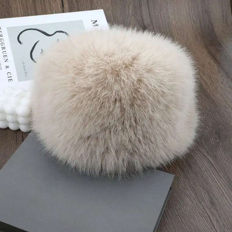 New Fluffy Fur Women's Winter Hat Winter Snow Ski Cap Female Faux Fur Thick Warm Windproof Hat Russian Hat Mink Fisherman's Hat