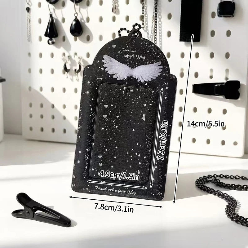 Ins Photocards Holder Photocard Display Cover Idol Cards Protective Sleeves Kpop Idol Star Photo Card Keychains ID Card Holder