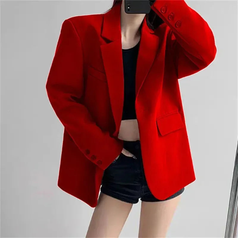 Vintage Loose Single-Button Blazer | Inspired by Hande Erçel